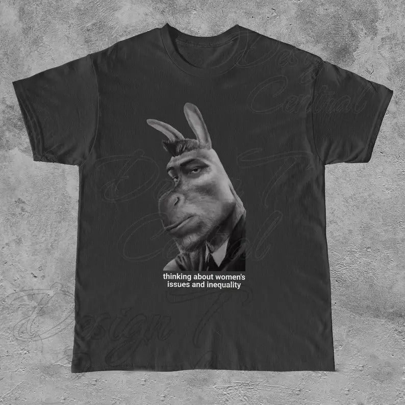 Funny Meme Shirt, Feminism Sigma Donkey Tee, Gift Unisex T-Shirt Casual Fabric Hoodie, Sweatshirt | DripVista.com