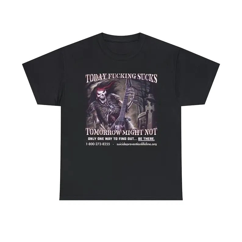 Funny Meme Shirt, Hard Skeleton Suicide Prevention Tee, Gift Unisex T-Shirt Hoodie, Sweatshirt | DripVista.com