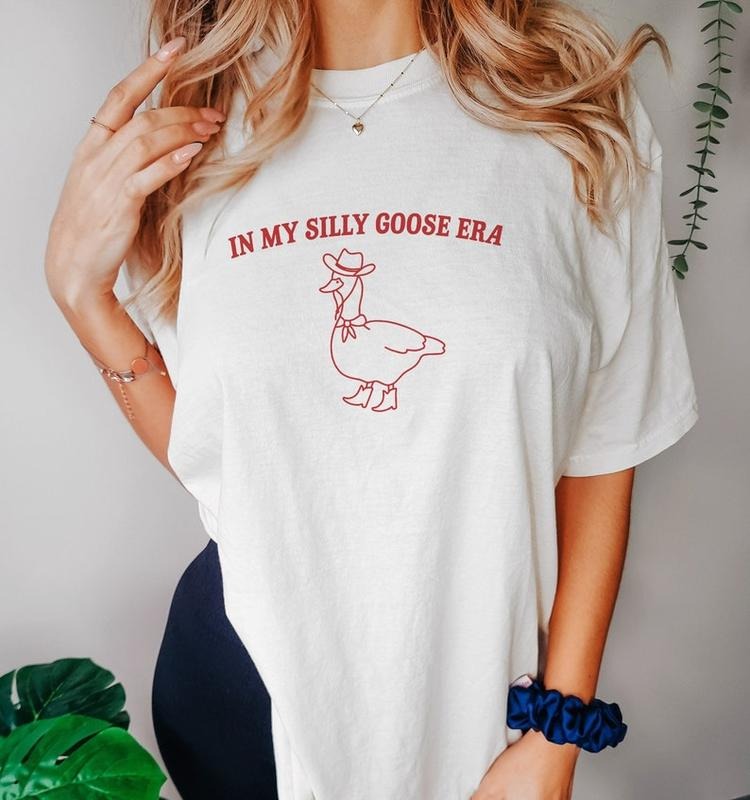 Funny Meme Shirt, In My Silly Goose Era Tee, Gift Unisex T-Shirt Hoodie, Sweatshirt | DripVista.com