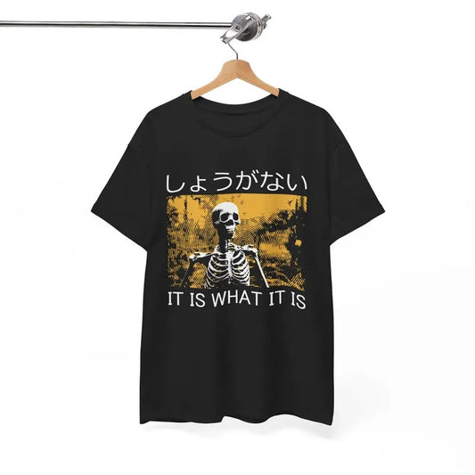 Funny Meme Shirt, It Is What It Is Skeleton Japanese Horror Shirt, Funny Japanese Graphic Tee, Quirky And Humorous Quote Design Merch