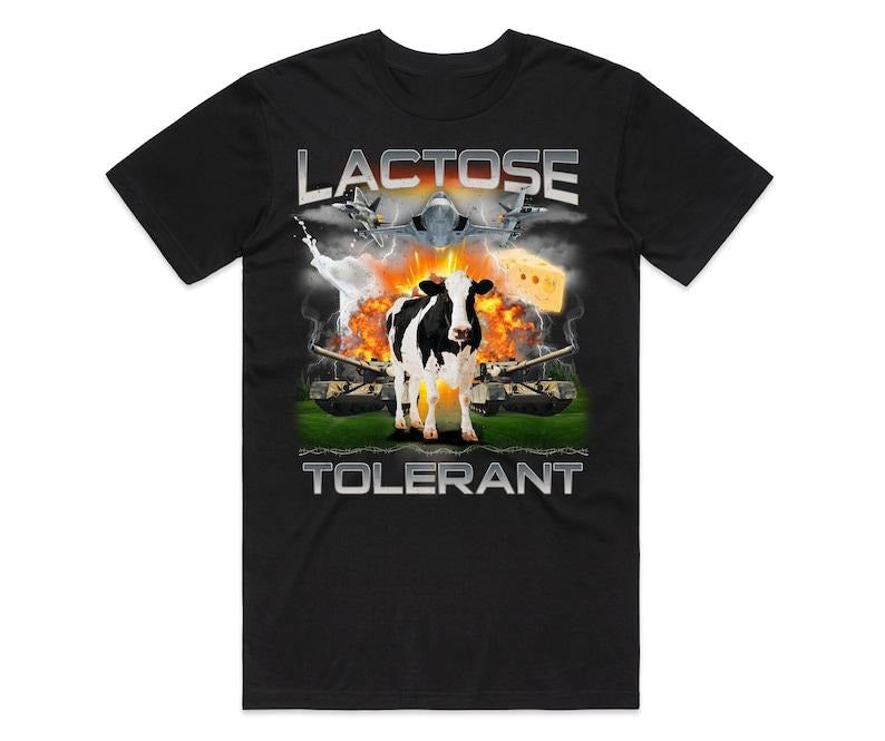 Funny Meme Shirt, Lactose Tolerant Tee, Milk Cheese Diet Gym Workout Gift Unisex T-Shirt Hoodie, Sweatshirt | DripVista.com