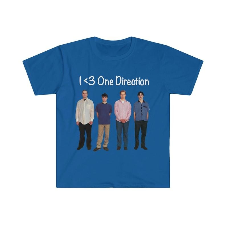 Funny Meme Shirt, One Direction Weezer Tee, Heart 1D Parody Joke Gift Unisex T-Shirt Hoodie, Sweatshirt | DripVista.com