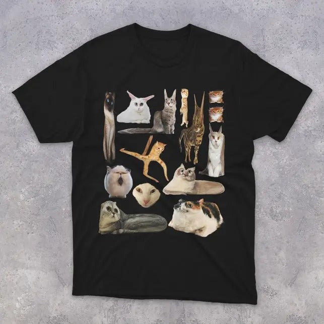 Funny Meme Shirt, Squished Cats Tee, Cat Lover Gift Unisex T-Shirt Hoodie, Sweatshirt | DripVista.com