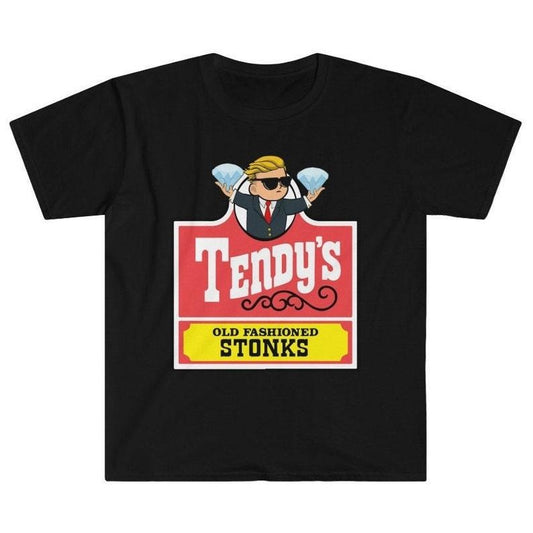 Funny Meme Shirt, Tendy's Tendies Diamond Hands Wall Street Bets Stonks Tee, Gift Unisex T-Shirt