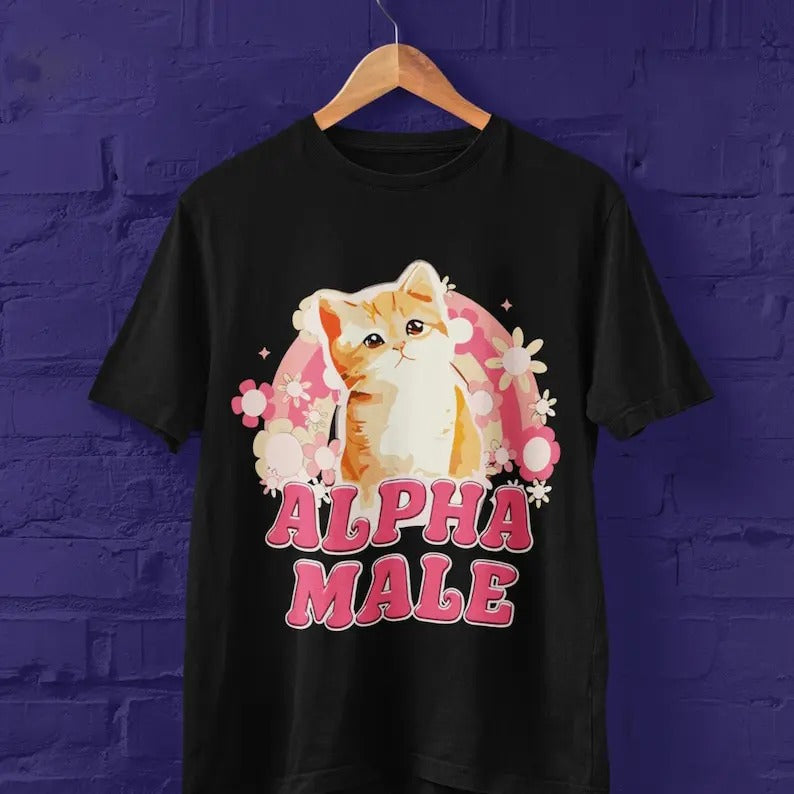 Funny Meme Shirt, alpha male meow Tee, Gift Unisex T-Shirt Hoodie, Sweatshirt | DripVista.com