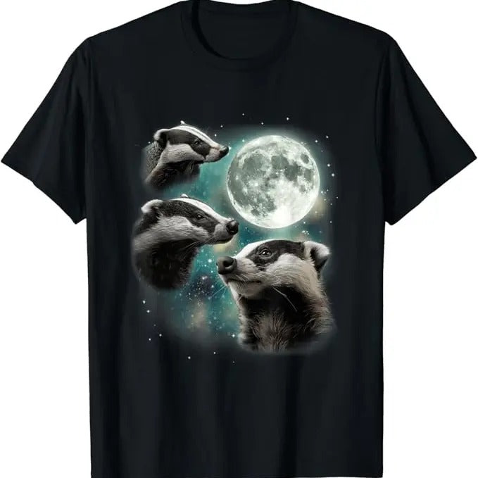 Funny Meme Shirts For Men, 3 Howling Badgers Funny Meme T-Shirt Menswear Top Hoodie, Sweatshirt | DripVista.com