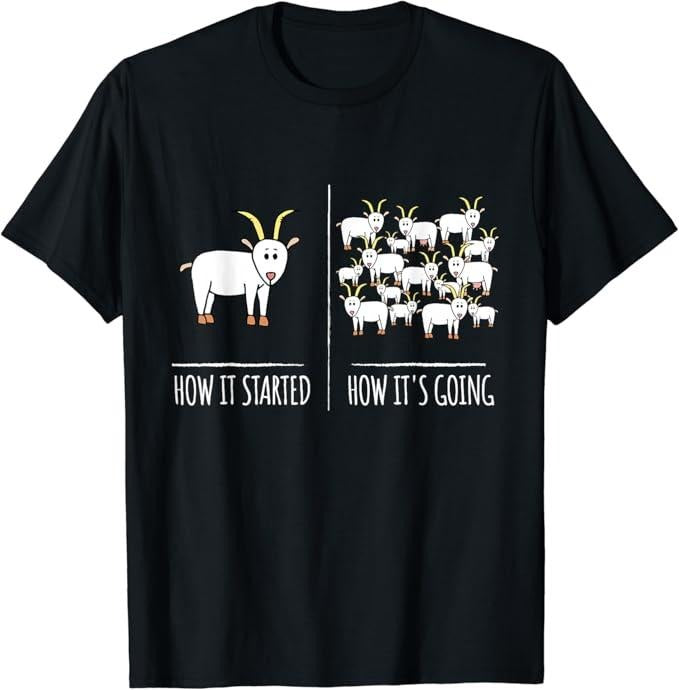 Funny Meme Shirts For Men, Farm Apparel Meme Pun Funny Goat T-Shirt Menswear Top Hoodie, Sweatshirt | DripVista.com