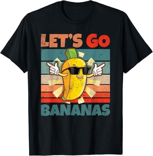 Funny Meme Shirts For Men, Vintage Funny Banana Meme Let Us Go Bananas T-Shirt Menswear Top