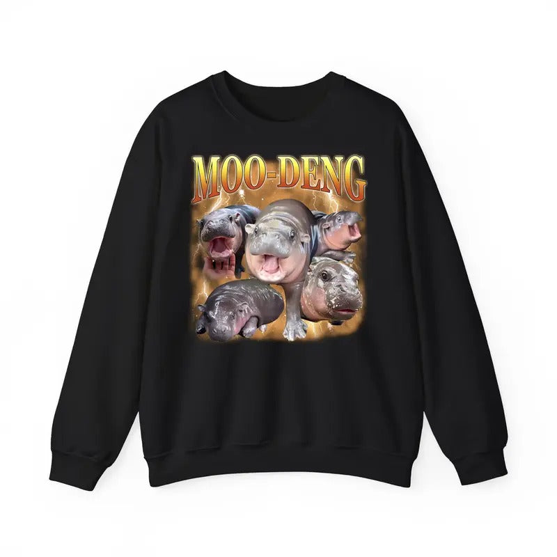 Funny Meme, Moo Deng Shirt, Moo Deng Hippo, Moo Deng Hippo Gifts, Cute Hippo Baby Hippo Shirt, Zoo Shirt, Hippo Sweatshirt, Funny Shirt Classic Cotton