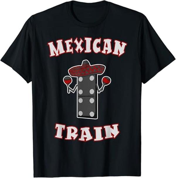 Funny Mexican Shirts, Mexican Train Dominoes Funny T-Shirt Menswear Top Casual Classic Hoodie, Sweatshirt | DripVista.com