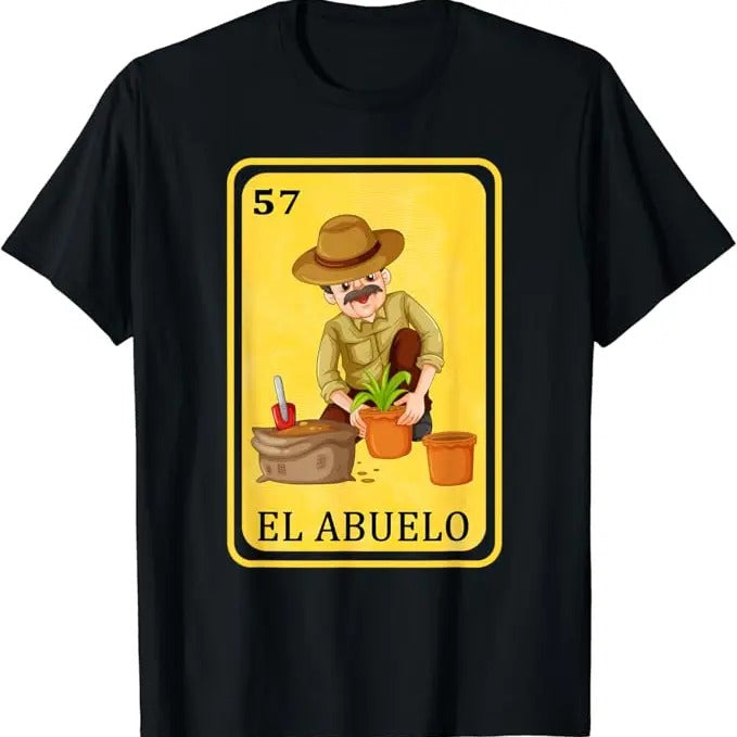 Funny Mexican Shirts, Spanish-Mexican Bingo Funny Gifts - El Abuelo T-Shirt Menswear Top Casual Classic Cotton Fabric