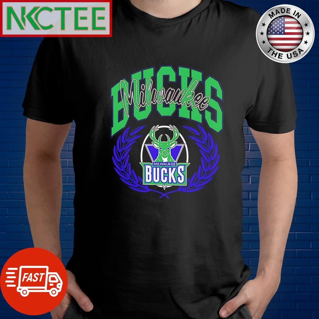 Funny Milwaukee Bucks laurel wreath logo shirt