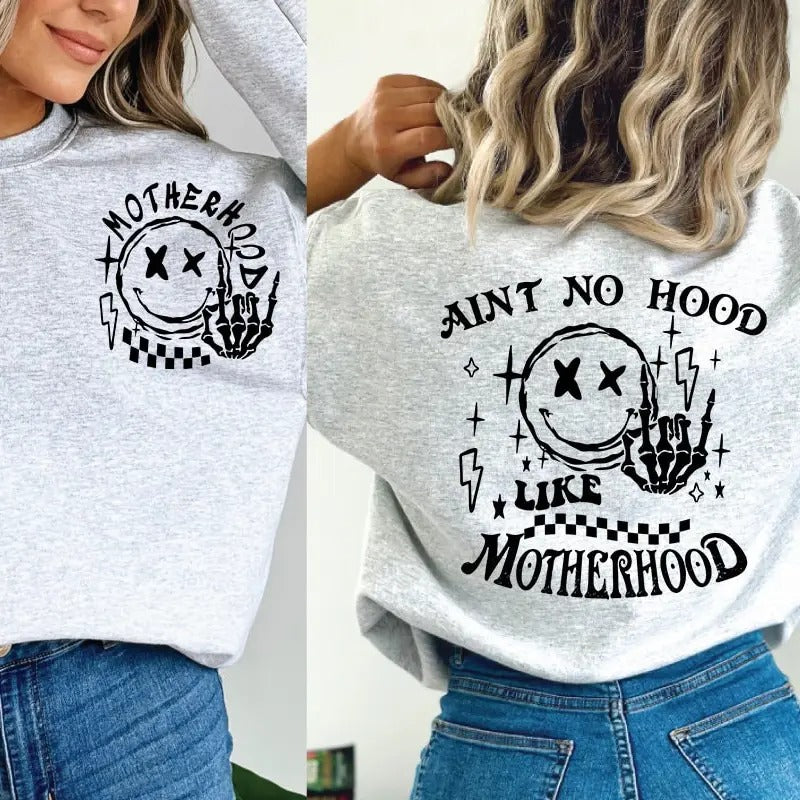 Funny Mom Shirt, Ain't No Hood Like Motherhood Funny Mothers Day Trendy Mom Shirt, Sarcastic Retro Shirt Hoodie, Sweatshirt