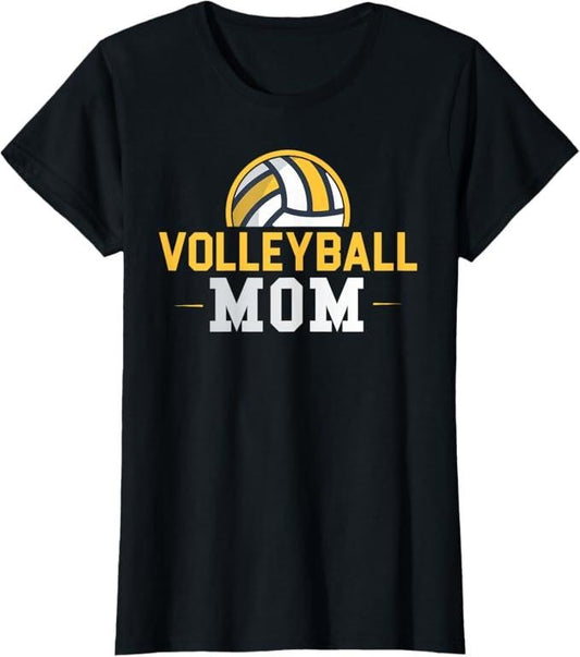 Funny Mother Shirts, Gift For Mom, Volleyball Mom Gift Funny Sports Mom Mothers Day T-Shirt - Menswear Top