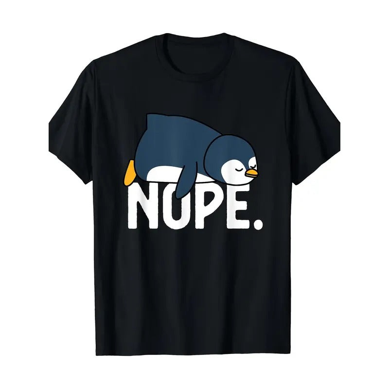 Funny Nope Not Today Lazy Penguin Animal Lover T-Shirt Made in USA Hoodie, Sweatshirt | DripVista.com