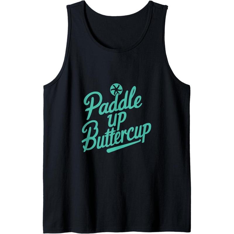 Funny Paddle Up Buttercup For Pickleball Enthusiasts Tank Top Made in USA