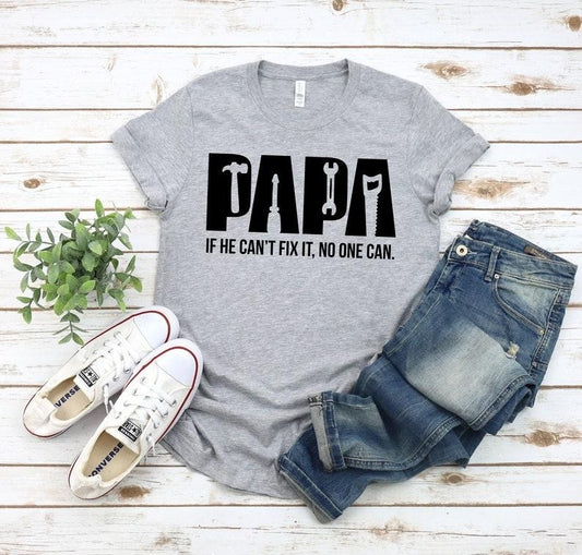 Funny Papa Birthday Shirt,Fixer of Things Shirt,Papa Tools Shirt,Papa Shirt,Papa can fix it tool box Shirt,Father's Day Shirt,Gift for Papa style 03