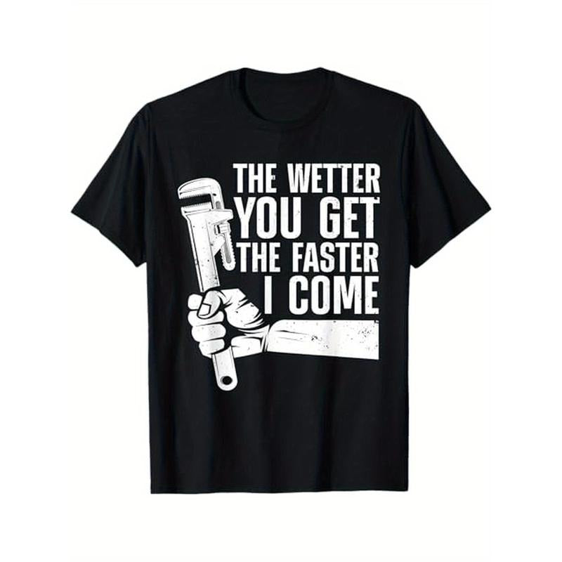 [Funny Plumber Art Tee] 100% Cotton Funny Plumber Art T-Shirt - Halloween Thanksgiving Christmas Gift for Men Women Family Friends, S-XXXL, Black Made in USA