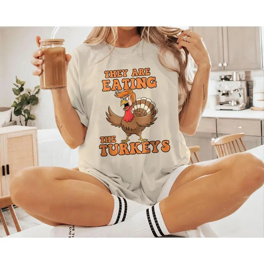 Funny Political Turkey Shirt Thanksgiving Trump Humor Shirt Fall Funny Tshirt Fall Funny Tee Funny Kamala Supporter Sweatshirt