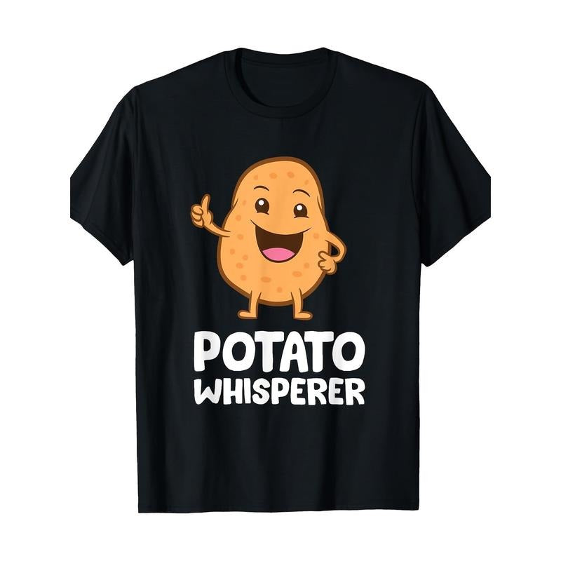 Funny Potato Whisperer Men's T-Shirt - 100% Cotton, Short Sleeve, Crew Neck