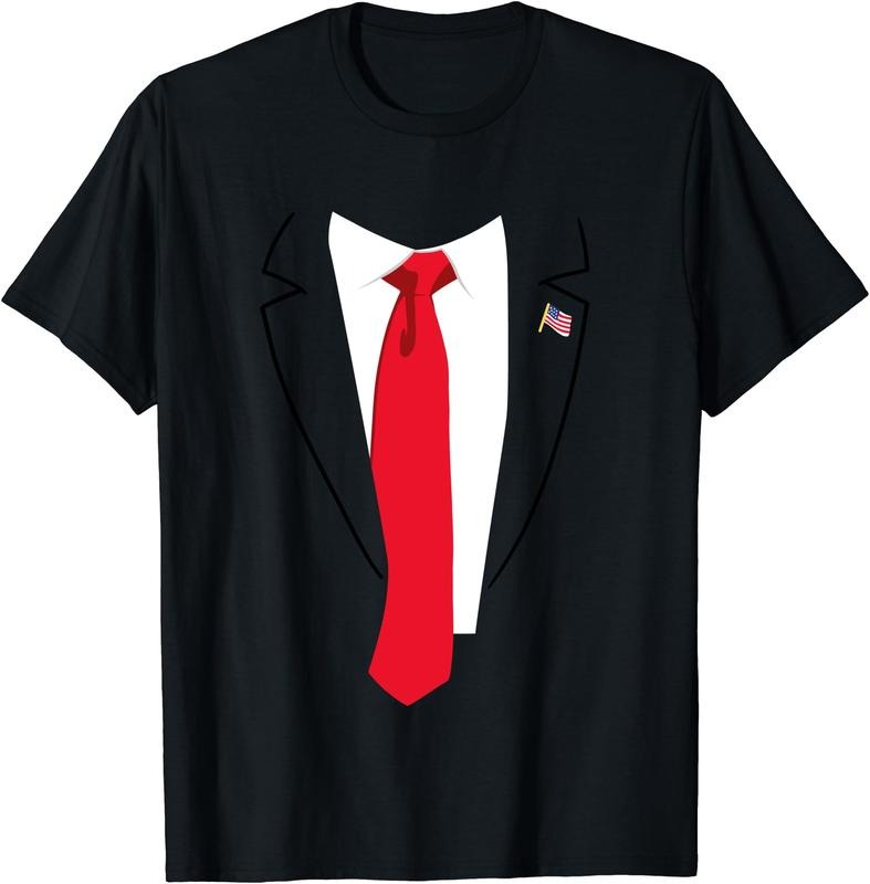 Funny President Trump Suit Instant Costume T-Shirt | Unisex Cotton Tee Gift, Size S-5XL Hoodie, Sweatshirt | DripVista.com