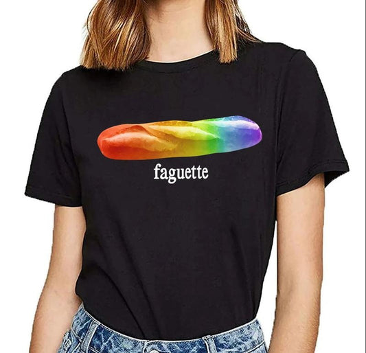 Funny Pride LGBT, French Gay Joke T-Shirt, LGBT Baguette T-Shirt, Gift for Gay Friend, Stupid Meme Shirt, Proud LGBT