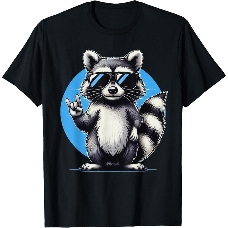 Funny Retro Raccoon Rock Music Men, Kids, Women Cool Raccoon T-Shirt made in us Hoodie, Sweatshirt | DripVista.com