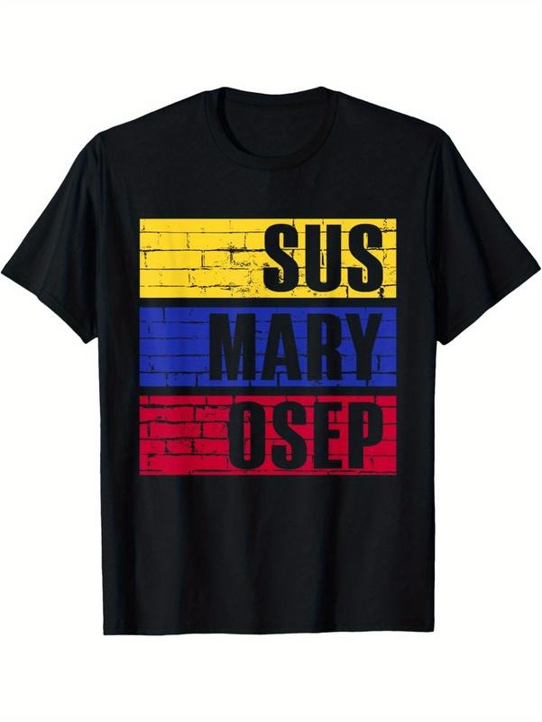 Funny Retro Vintage Filipino Pinoy Sus Mary Osep Pure Comfort Red plumber brand Style Men'WB shield Classic Print Short...