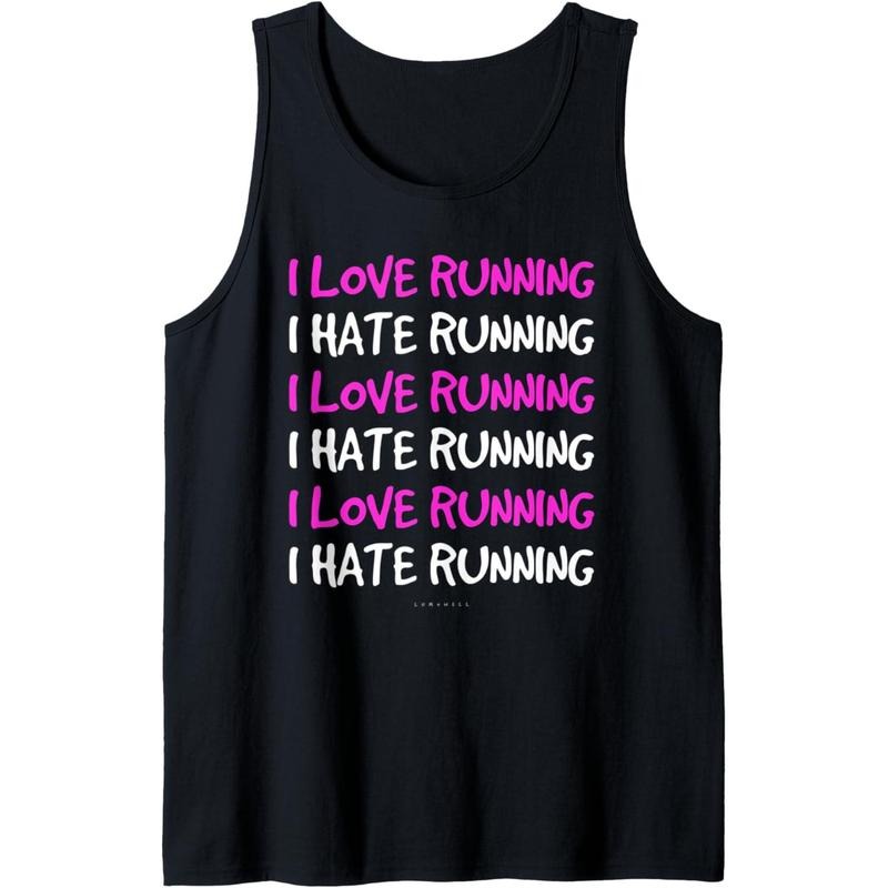 Funny Running TankTop Runner I Love I Hate Running Tanks Tank Top Made in USA T-Shirts, Hoodie, Sweatshirt | DripVista.com