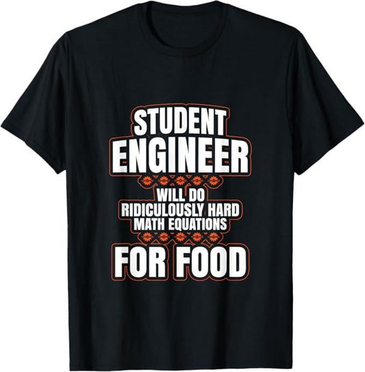 Funny Sarcastic Engineering Gift Shirt, Funny Engineer Gifts Engineering College Student Gift Ideas T-Shirt - Menswear Casual Cotton