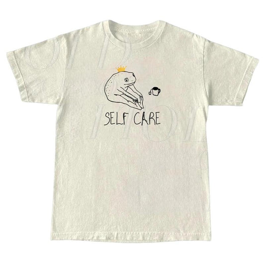 Funny Self Care Frog T-Shirt, Vintage Funny Graphic Shirt, Funny Shirt, Positive Vibes Retro Tee, Frog Lovers, Cute Gift For Her