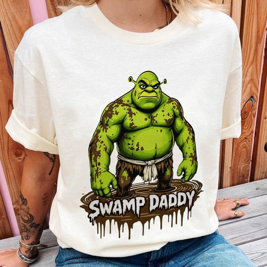 Funny Sherk Meme Shirt, Swamp Daddy Muddy Version, Shrekk Gift Tee, Shrekk Character T Shirt