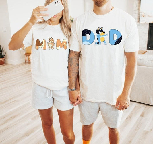 Funny Shirt Dad, Bluey Family Shirt Casual Comfort Womenswear Bottoms