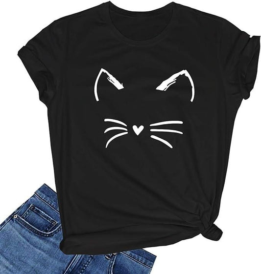 Funny Shirts For Women, Cute T Shirt Junior Tops Teen Girls Graphic Tees Womenswear Casual Cottonstyle{n002}4