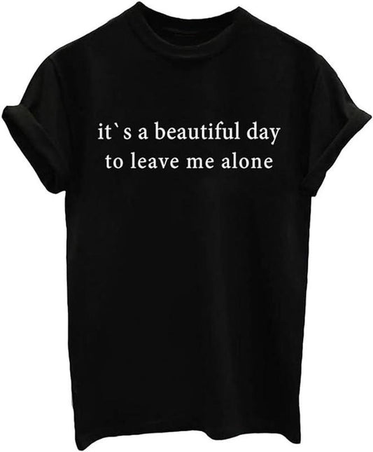 Funny Shirts For Women, Letter Print Short Sleeve O Neck Women T Shirt Top Womenswear Casual Cotton