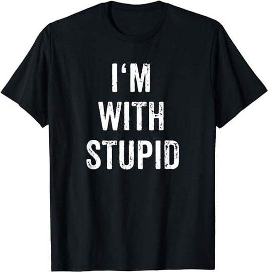 Funny Shirts, I'm With Stupid Couple Best Friend Part 1 Matching Set T-Shirt Menswear Top