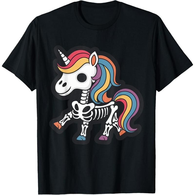 Funny Skeleton Unicorn Lovers Spooky Halloween Costume Girls T-Shirt made in usa Hoodie, Sweatshirt | DripVista.com