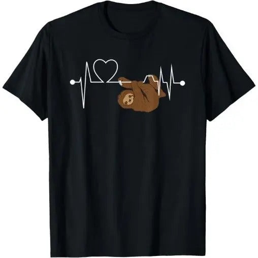 Funny Sloth Heart Heartbeat Sloths Lover Gift Women Girls T-Shirt  Made in USA Hoodie, Sweatshirt | DripVista.com