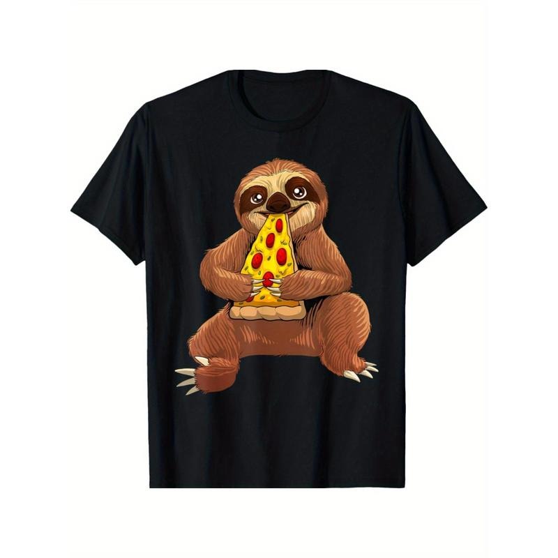 Funny Sloth Pizza Design For Pepperoni Pizza Lover T-Shirt made in usa Hoodie, Sweatshirt | DripVista.com