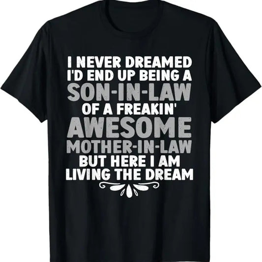 Funny Son-in-law Shirt, Son In Law Art From Mother In Law For Men Boys Son In Law T-Shirt - Menswear Casual Cotton men  gifts