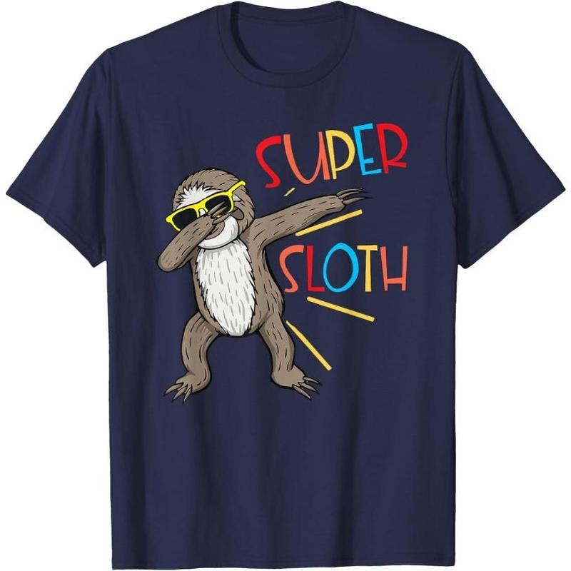 Funny Super Sloth Superhero Dabbing Dance Move Dab For Kids T-Shirt Made in USA Hoodie, Sweatshirt | DripVista.com