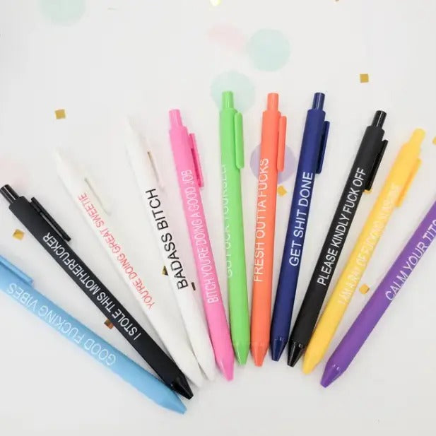 Funny Sweary Ballpoint Pen Set - Fun Design for Creative Writing and Writing Fun T-Shirts, Hoodie, Sweatshirt | DripVista.com