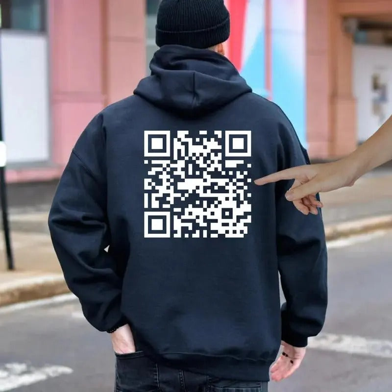 Funny Tee, Qr Code Fu Shirt Sweatshirt Hoodie, Funny Shirt, Qr Graphictee, Unisex Sweater Pullover Tee | DripVista.com