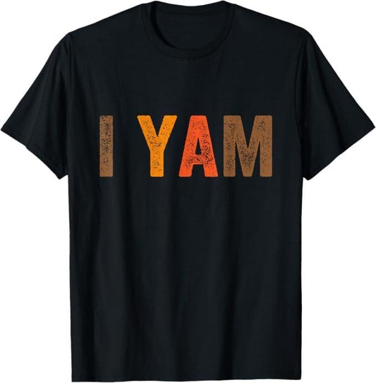 Funny Thanksgiving Shirts, Set Couples Thanksgiving She's My Sweet Potato I Yam T-Shirt - Menswear Top