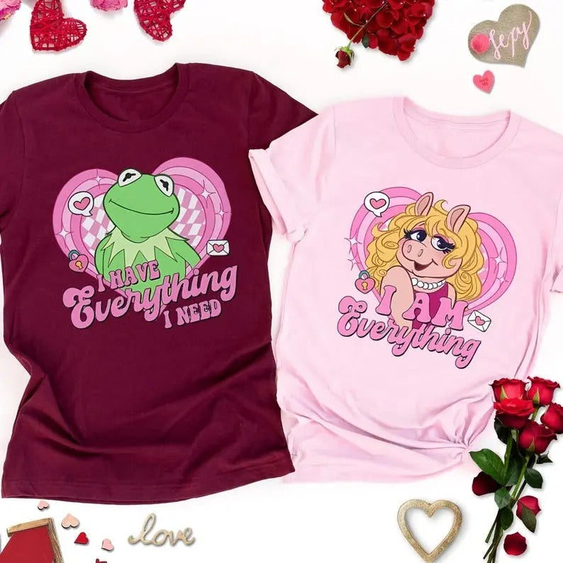 Funny The Muppets Show Couple T-shirt, Muppet Couple Valentines Shirt, Vintage Muppet Vacation Sweatshirt, Honeymoon Gift...