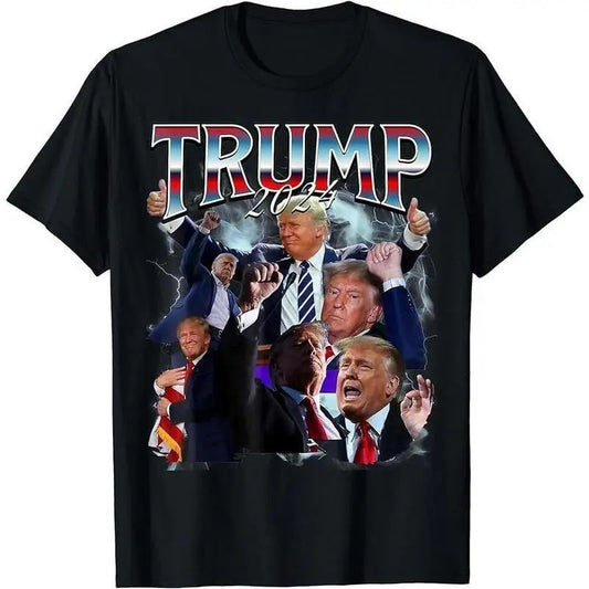 Funny Trump 2024 Campaign 90s Trendy Bootleg Style Men Women T-Shirt, Gift Trending, Gift Boy Friends, Gift Girl Friends, Gift Friends, All Size