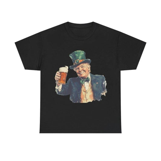 Funny Trump St Patrick's Day Unisex Tee, Irish Green Clover Shirt, Political Humor Gift, Men Women Irish Pride Apparel, St Paddy's Day