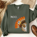 Funny Turkey Moo Unisex Shirt Fake Cow Funny Thanksgiving Shirts For Women And Men, Thanksgiving Gifts, Gifts For Thanksgiving