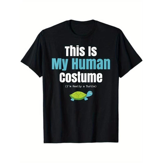 Funny Turtle Halloween T Shirt for Human Costume Parties Men Women T - Shirt, 100% Cotton, Gifts for Friends, S - XXXL, Black made in usa