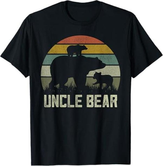 Funny Uncle Shirts, Gifts For Uncle, Funny Bear Uncle T-Shirt - Menswear Casual Cotton